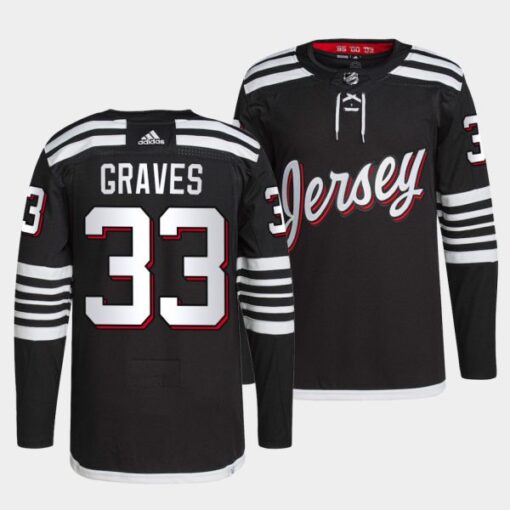 New Jersey Devils Ryan Graves Alternate Black Jersey