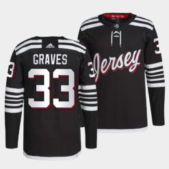 New Jersey Devils Ryan Graves Alternate Black Jersey