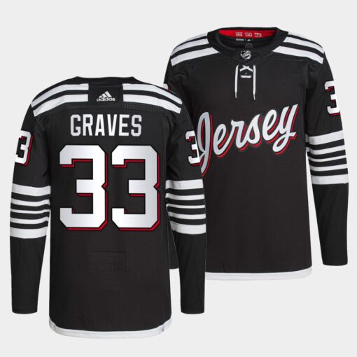 New Jersey Devils Ryan Graves Alternate Black Jersey