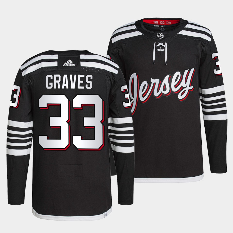 New Jersey Devils Ryan Graves Alternate Black Jersey New Jersey Devils Ryan Graves Alternate Black Jersey