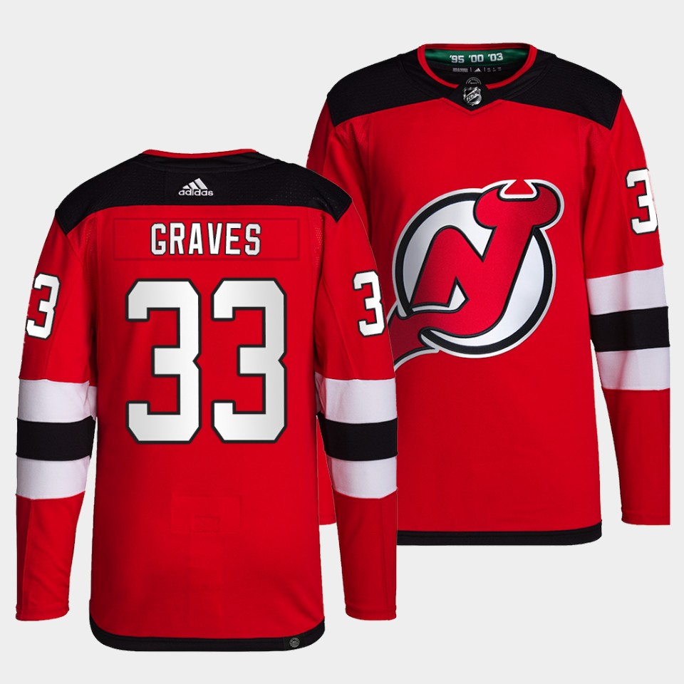 New Jersey Devils Ryan Graves Home Red Jersey New Jersey Devils Ryan Graves Home Red Jersey
