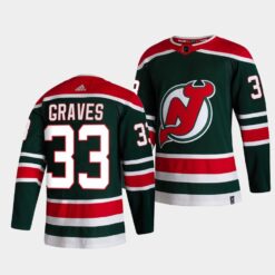 New Jersey Devils Ryan Graves Reverse Special Edition Green Jersey