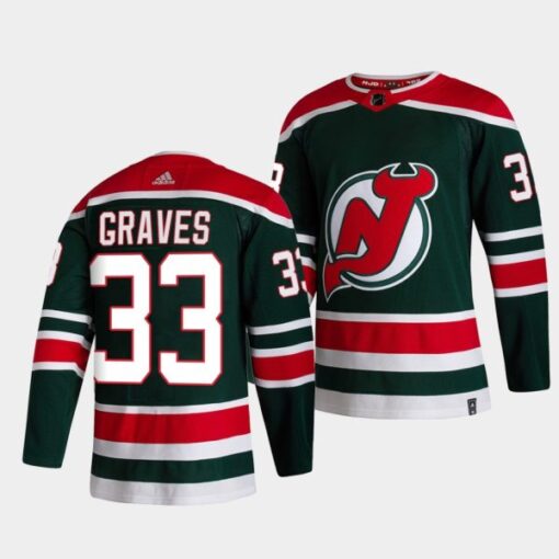 New Jersey Devils Ryan Graves Reverse Special Edition Green Jersey