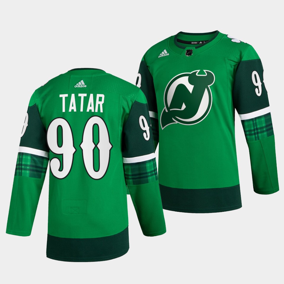 New Jersey Devils Tomas Tatar St Patricks Day Green Jersey New Jersey Devils Tomas Tatar St Patricks Day Green Jersey