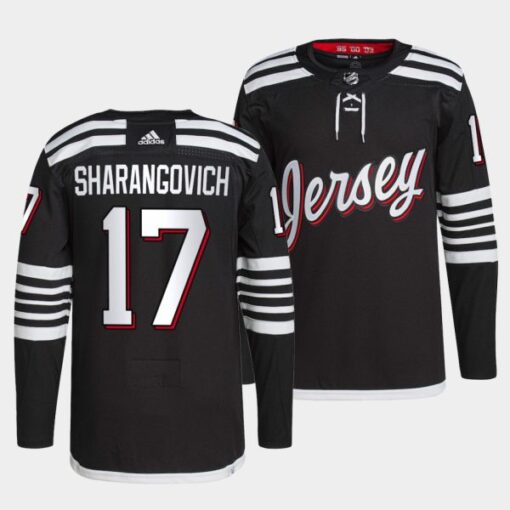 New Jersey Devils Yegor Sharangovich Alternate Black Jersey