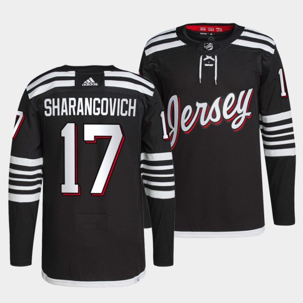 New Jersey Devils Yegor Sharangovich Alternate Black Jersey New Jersey Devils Yegor Sharangovich Alternate Black Jersey