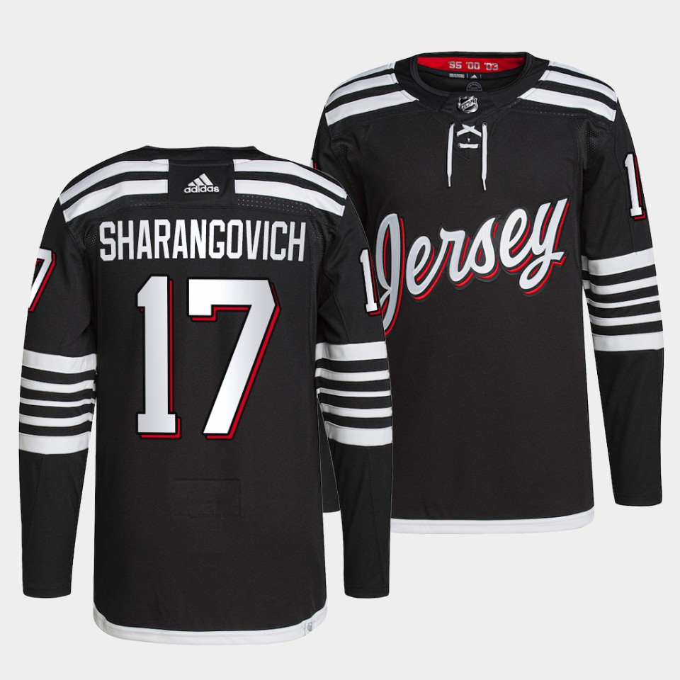 New Jersey Devils Yegor Sharangovich Alternate Black Jersey New Jersey Devils Yegor Sharangovich Alternate Black Jersey