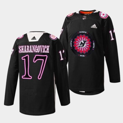 New Jersey Devils Yegor Sharangovich Hispanic Heritage Night Black Jersey