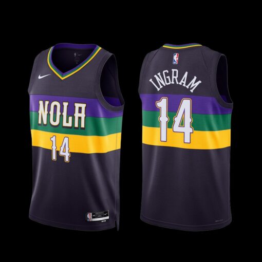 New Orleans Pelicans Brandon Ingram 2022-23 City Edition Jersey Purple