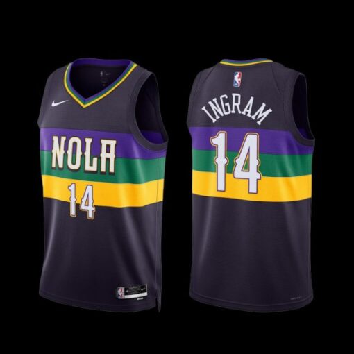 New Orleans Pelicans Brandon Ingram 2022-23 City Edition Jersey Purple