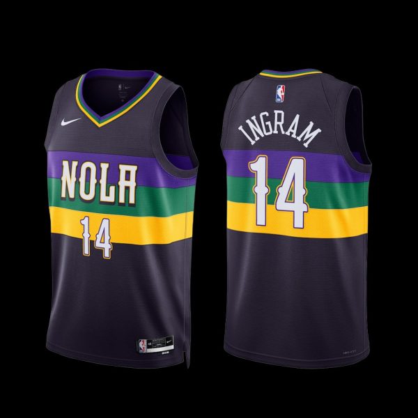 New Orleans Pelicans Brandon Ingram 2022-23 City Edition Jersey Purple New Orleans Pelicans Brandon Ingram 2022-23 City Edition Jersey Purple