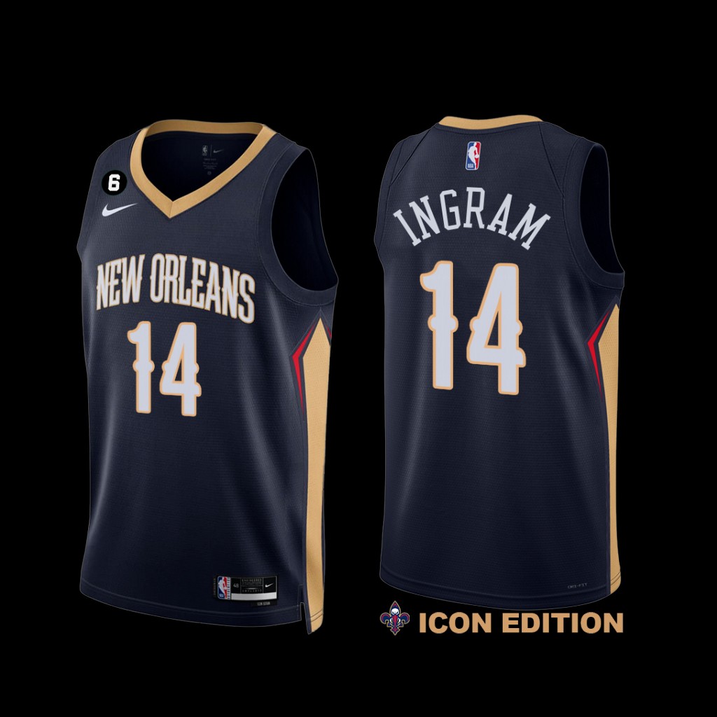 New Orleans Pelicans Brandon Ingram 2022-23 Icon Edition Jersey Navy New Orleans Pelicans Brandon Ingram 2022-23 Icon Edition Jersey Navy