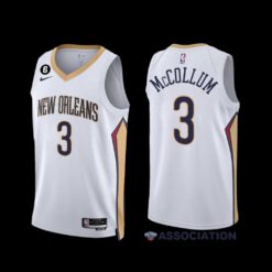 New Orleans Pelicans C.J. McCollum 2022-23 White Association Edition Jersey