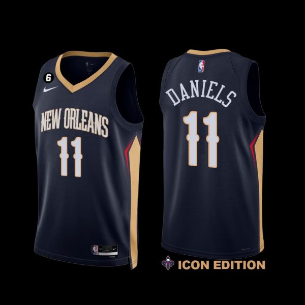 New Orleans Pelicans Dyson Daniels 2022-23 Icon Edition Jersey Navy New Orleans Pelicans Dyson Daniels 2022-23 Icon Edition Jersey Navy