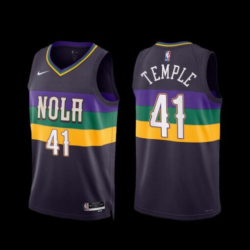 New Orleans Pelicans Garrett Temple 2022-23 City Edition Jersey Purple