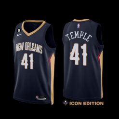 New Orleans Pelicans Garrett Temple 2022-23 Icon Edition Jersey Navy