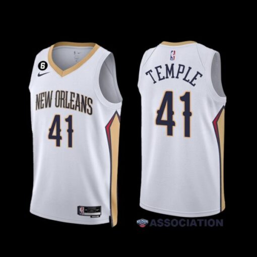 New Orleans Pelicans Garrett Temple 2022-23 White Association Edition Jersey