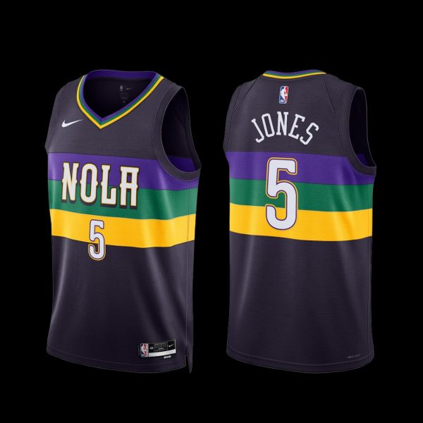 New Orleans Pelicans Herbert Jones 2022-23 City Edition Jersey Purple New Orleans Pelicans Herbert Jones 2022-23 City Edition Jersey Purple