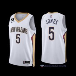 New Orleans Pelicans Herbert Jones 2022-23 White Association Edition Jersey