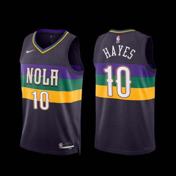 New Orleans Pelicans Jaxson Hayes 2022-23 City Edition Jersey Purple New Orleans Pelicans Jaxson Hayes 2022-23 City Edition Jersey Purple