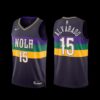 New Orleans Pelicans Jose Alvarado 2022-23 Icon Edition NO.6 Patch Jersey Navy