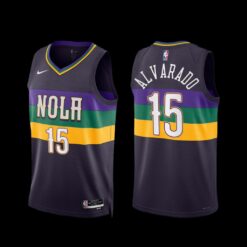 New Orleans Pelicans Jose Alvarado 2022-23 City Edition Jersey Purple