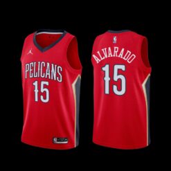 New Orleans Pelicans Jose Alvarado 2022-23 Statement Edition Jersey Red