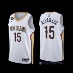 New Orleans Pelicans Jose Alvarado 2022-23 White Association Edition Jersey