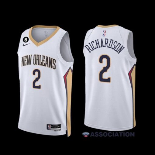 New Orleans Pelicans Josh Richardson 2022-23 Association Edition Jersey White