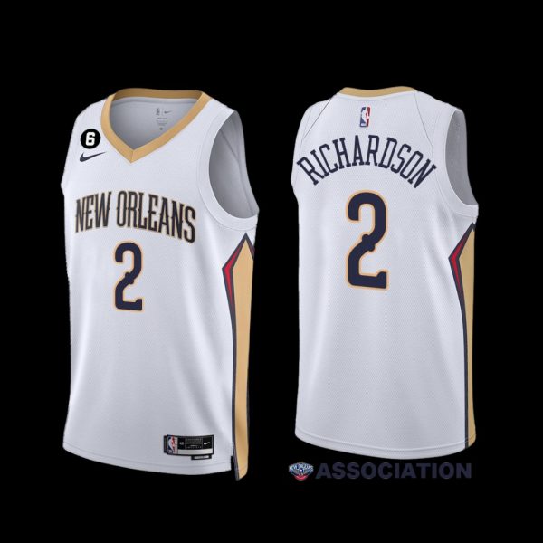 New Orleans Pelicans Josh Richardson 2022-23 Association Edition Jersey White New Orleans Pelicans Josh Richardson 2022-23 Association Edition Jersey White