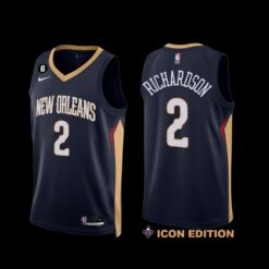 New Orleans Pelicans Josh Richardson 2022-23 Icon Edition Jersey Navy