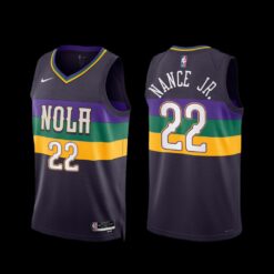 New Orleans Pelicans Larry Nance Jr. 2022-23 City Edition Jersey Purple