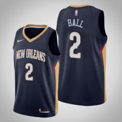 New Orleans Pelicans Lonzo Ball Navy Icon Jersey