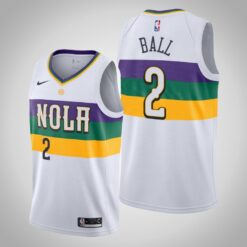 New Orleans Pelicans Lonzo Ball White City Jersey