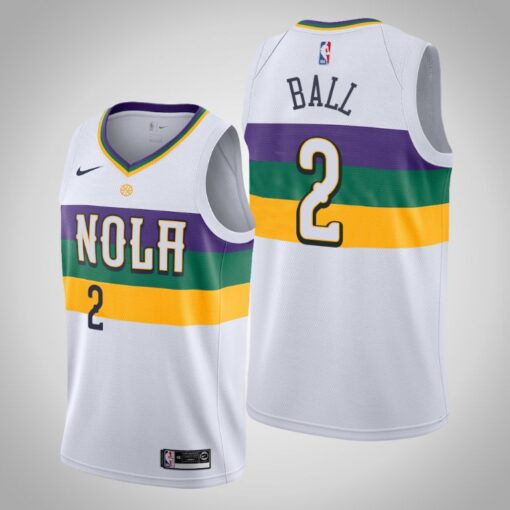 New Orleans Pelicans Lonzo Ball White City Jersey