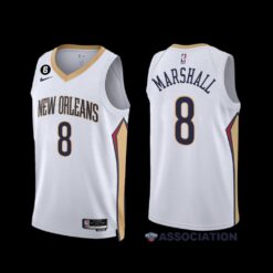 New Orleans Pelicans Naji Marshall 2022-23 White Association Edition Jersey