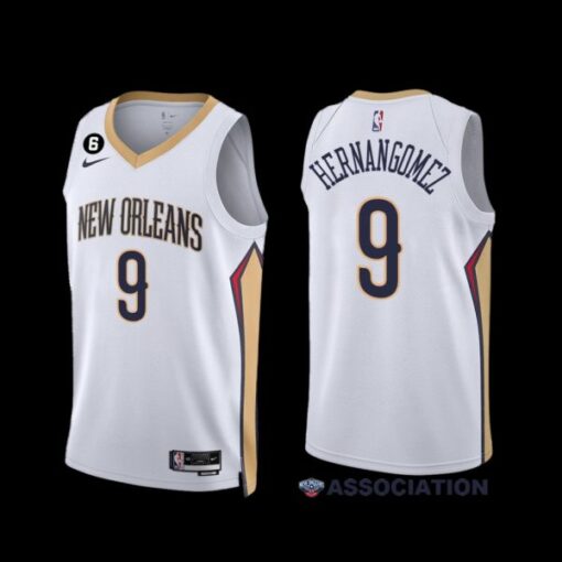 New Orleans Pelicans Willy Hernangomez 2022-23 White Association Edition Jersey