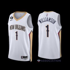 New Orleans Pelicans Zion Williamson 2022-23 White Association Edition Jersey