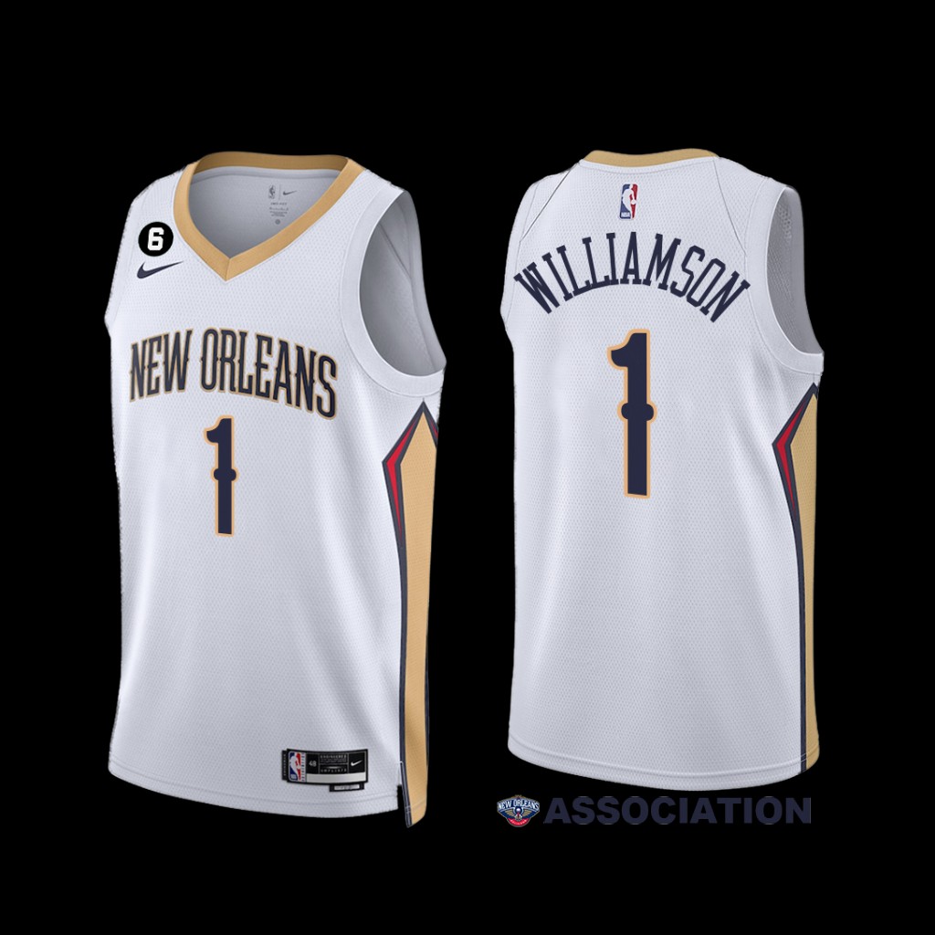 New Orleans Pelicans Zion Williamson 2022-23 White Association Edition Jersey New Orleans Pelicans Zion Williamson 2022-23 White Association Edition Jersey