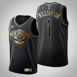 New Orleans Pelicans Zion Williamson Black Golden Edition Jersey