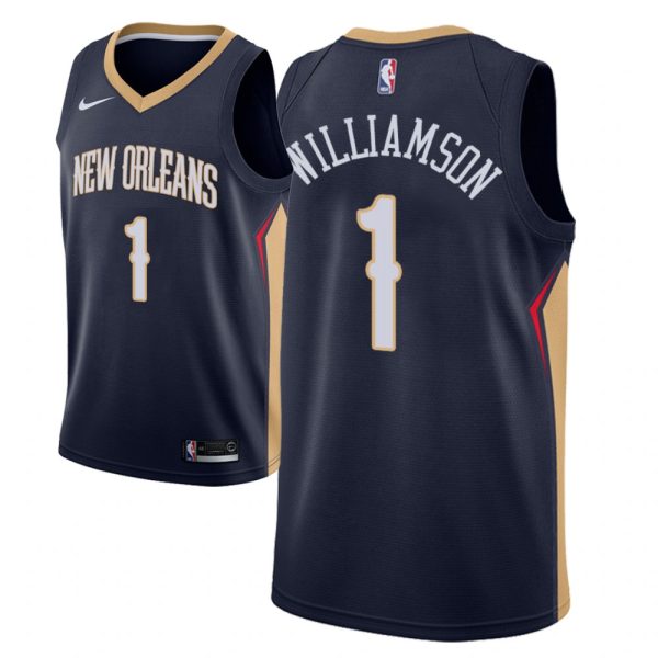 New Orleans Pelicans Zion Williamson Navy Icon Jersey New Orleans Pelicans Zion Williamson Navy Icon Jersey
