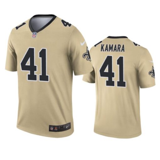 New Orleans Saints Alvin Kamara Gold Inverted Limited Jersey