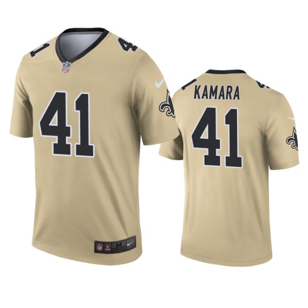 New Orleans Saints Alvin Kamara Gold Inverted Limited Jersey New Orleans Saints Alvin Kamara Gold Inverted Limited Jersey