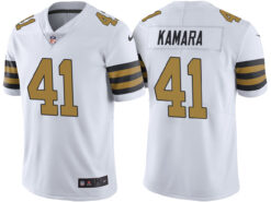 New Orleans Saints Alvin Kamara White Color Rush Limited Jersey