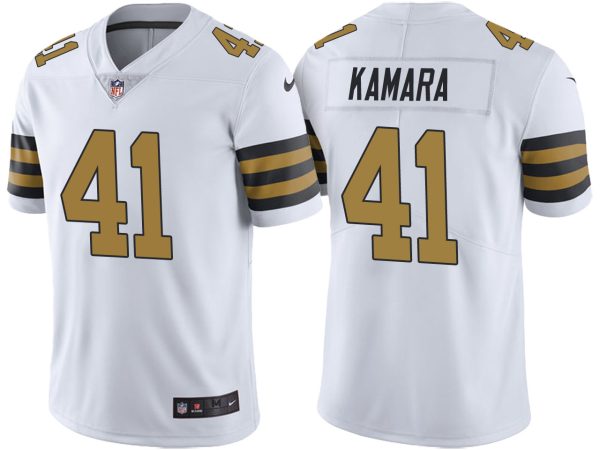New Orleans Saints Alvin Kamara White Color Rush Limited Jersey New Orleans Saints Alvin Kamara White Color Rush Limited Jersey