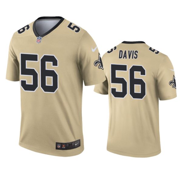 New Orleans Saints Demario Davis Gold Inverted Limited Jersey New Orleans Saints Demario Davis Gold Inverted Limited Jersey