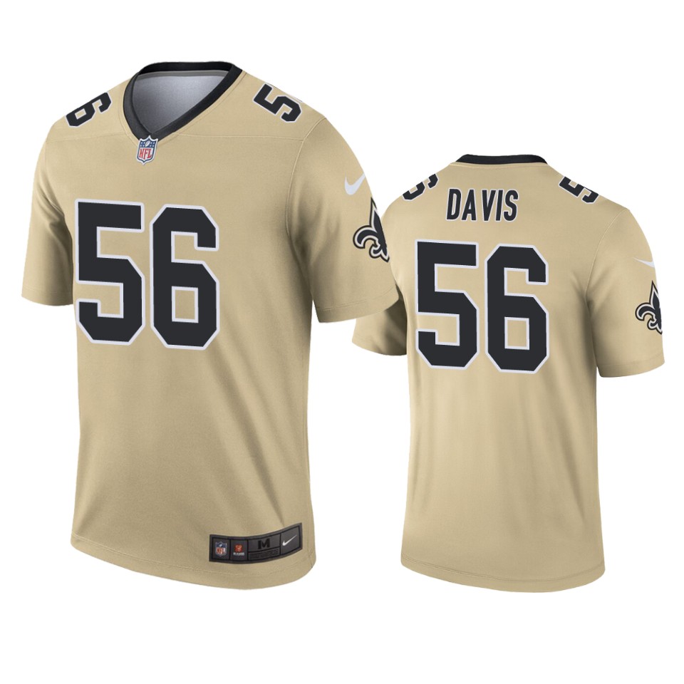 New Orleans Saints Demario Davis Gold Inverted Limited Jersey New Orleans Saints Demario Davis Gold Inverted Limited Jersey