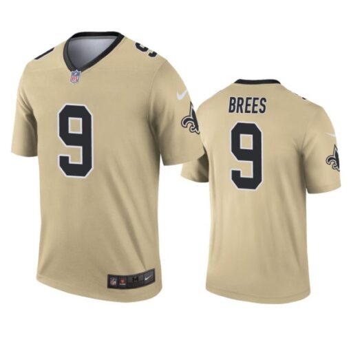New Orleans Saints Drew Brees Gold Inverted Limited Jersey
