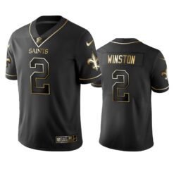 New Orleans Saints Jameis Winston Black Golden Limited Jersey