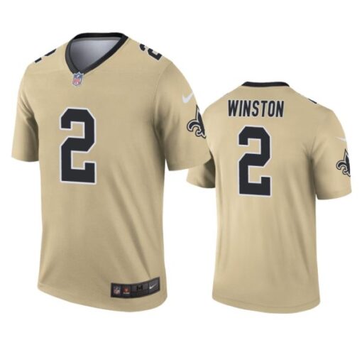 New Orleans Saints Jameis Winston Gold Inverted Limited Jersey